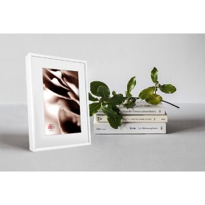 FramesFactory Ramă foto Aluminiu 15x21 cm alb cu sticlă securizată