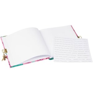 Goldbuch Jurnal Frunze Tropicale Roz, 16x16 cm, Cu Lacăt