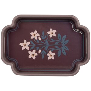 Clayre & Eef Set 2 Tăvi Decorative Roz Violet