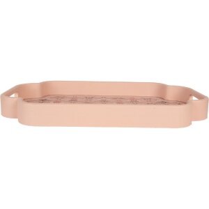 Clayre & Eef Set 2 Tăvi Decorative Roz Violet