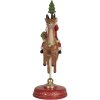 Clayre & Eef Decorațiune Moș Crăciun pe Ren 16x11x30 cm