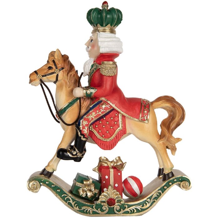 Clayre & Eef Decorațiune Spărgător de Nuci pe Cal Balansoar 24x8x31 cm