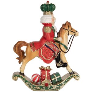 Clayre & Eef Decorațiune Spărgător de Nuci pe Cal Balansoar 24x8x31 cm