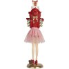 Clayre & Eef Decorațiune Femeie Roz și Alb 10x10x36 cm
