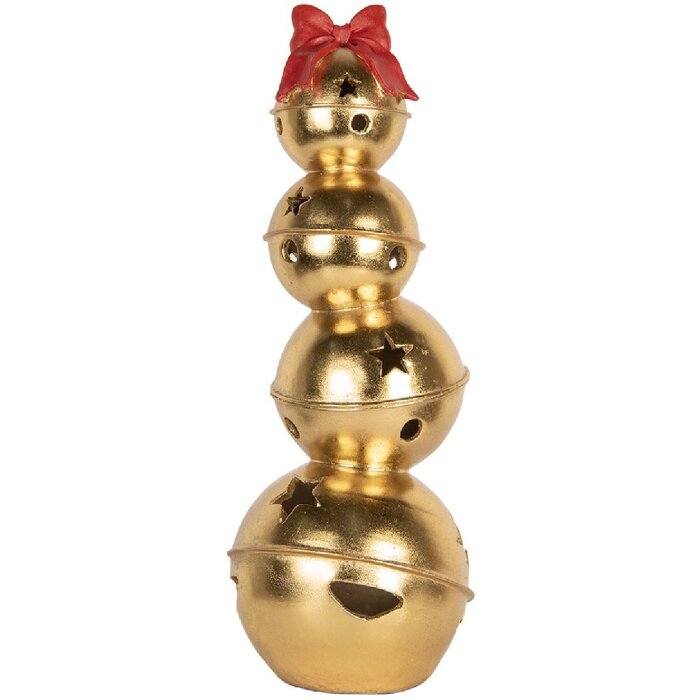 Clayre & Eef Clopoței Stivuiți 20x20x54 cm Auriu-Roșu