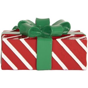 Clayre & Eef 6PR5772 Kerzenständer 13x9x7 cm Rot und Grün