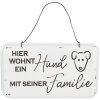 Clayre & Eef 6Y5689 Textschild 20x1x12 cm Weiß
