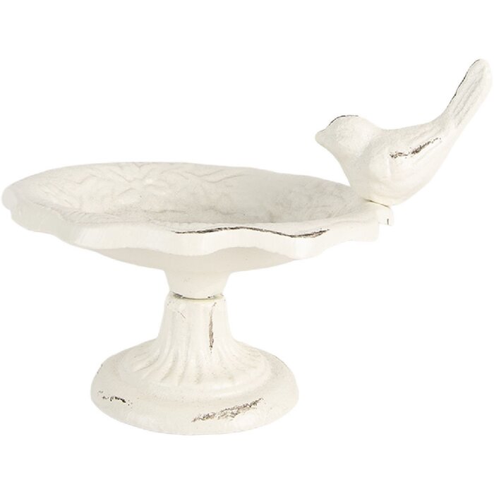 Clayre & Eef 6Y5742 Vogel Fressnapf 14x12x11 cm Vintage Eisen