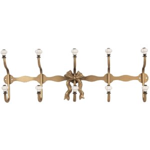 Clayre & Eef Suport Haine 50x7x17 cm Alb-Auriu