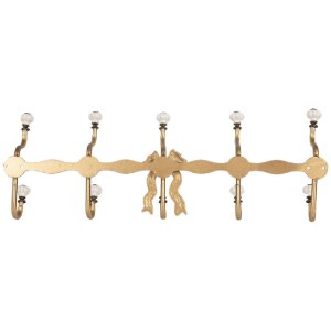 Clayre & Eef Suport Haine 50x7x17 cm Alb-Auriu