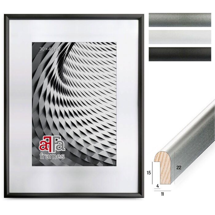 FramesFactory Finger Ramă Foto Acrilic Negru Argintiu Alb 10x15-40x50cm