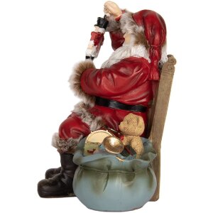Clayre & Eef 6PR5749 Decorațiune Moș Crăciun 16x13x19 cm Roșu
