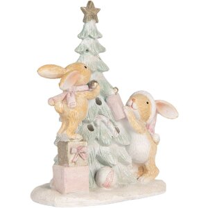 Clayre & Eef 6PR5880 Dekoration Kaninchen mit LED...