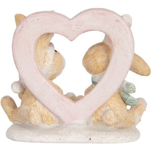 Clayre & Eef Iepuraș Decorativ 11x6x9 cm Maro Alb