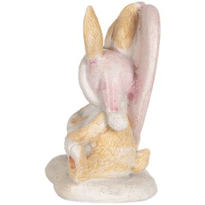 Clayre & Eef Iepuraș Decorativ 11x6x9 cm Maro Alb