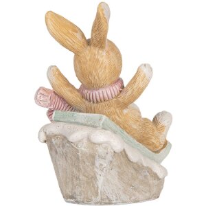 Clayre & Eef Iepure Decorativ Maro și Alb 8x6x9 cm