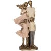 Clayre & Eef Decorațiune Familie 17x11x35 cm Auriu și Roz