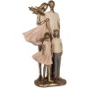 Clayre & Eef Decorațiune Familie 17x11x35 cm Auriu și Roz
