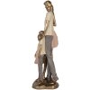 Clayre & Eef Decorațiune Familie 17x11x35 cm Auriu și Roz