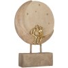 Clayre & Eef 6PR5909 Paar sitzend auf Mond 18x5x26 cm Beige Goldfarbig