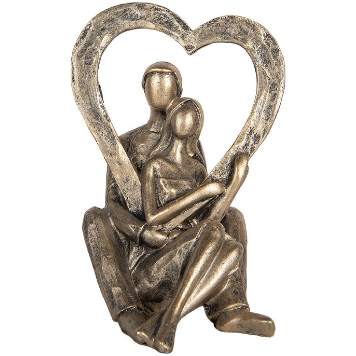 Clayre & Eef 6PR5911 Figurină Cuplu Șezând 11x10x15 cm Argintiu