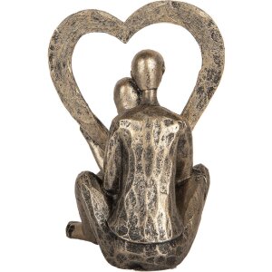 Clayre & Eef 6PR5911 Figurină Cuplu Șezând 11x10x15 cm Argintiu