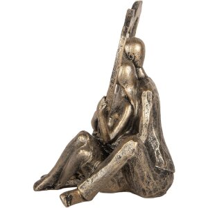 Clayre & Eef 6PR5911 Figurină Cuplu Șezând 11x10x15 cm Argintiu