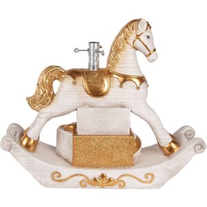 Clayre & Eef 5MG0094 Weihnachtsbaumständer 73x21x61 cm Weiß-Gold