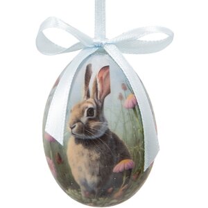 Clayre & Eef 65904 Dekoration Hänger Ei (Set 12) Ø 4x5 cm