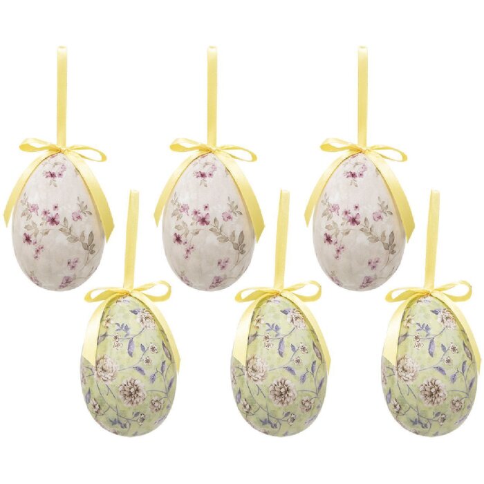 Clayre & Eef 65910 Decorațiuni Agățate Ouă (Set 6) 7x10 cm