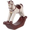 Clayre & Eef 6CE2249 Dekoration Schaukelpferd Beige/Rot 15x4x14 cm