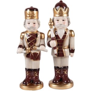 Clayre & Eef Spărgător de Nuci Bej Roșu 9x7x26 cm