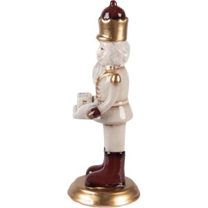 Clayre & Eef 6CE2260 Dekoration Nussknacker mit Kalender 10x10x27 cm