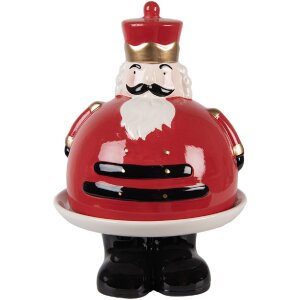 Clayre & Eef 6CE2267 Dekoschale mit Deckel 17x25 cm rot