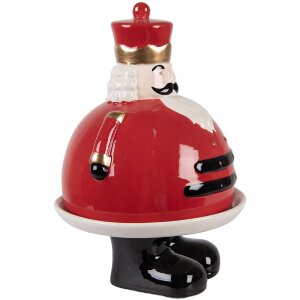 Clayre & Eef 6CE2267 Dekoschale mit Deckel 17x25 cm rot