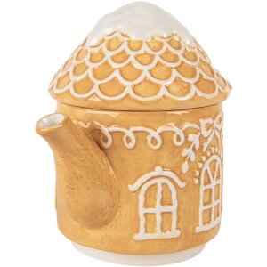 Clayre & Eef 6CETE0213 Teekanne mit Becher Keramik...