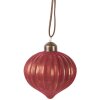 Clayre & Eef 6GL5121 Christbaumkugel Ø 8x9 cm Rot