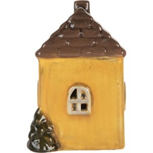 Clayre & Eef 6CE2268 Dekoration Haus mit LED 7x6x10 cm