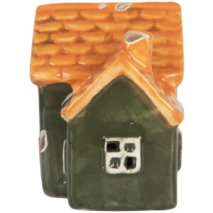 Clayre & Eef 6CE2270 Dekoration Haus mit LED 8x6x8 cm