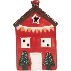 Clayre & Eef Decorațiune Căsuță LED 6x6x10 cm