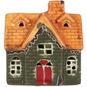 Clayre & Eef 6CE2282 Dekoration Haus mit LED 8x5x8 cm