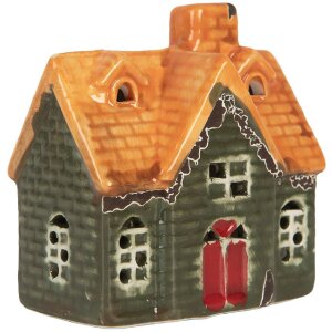 Clayre & Eef 6CE2282 Dekoration Haus mit LED 8x5x8 cm