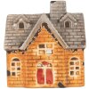 Clayre & Eef 6CE2283 Teelichthalter Haus 13x8x14 cm Orange Beige