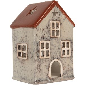 Clayre & Eef 6CE2284 Teelichthalter Haus 8x7x13 cm...
