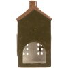 Clayre & Eef 6CE2285 Teelichthalter Haus Grün/Braun 8x6x16 cm
