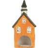 Clayre & Eef 6CE2288 Teelichthalter Haus 10x7x21 cm Orange Grün