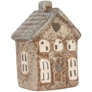 Clayre & Eef 6CE2291 Teelichthalter Haus 9x6x13 cm...