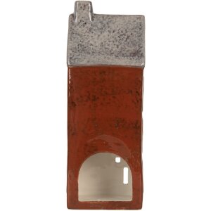 Clayre & Eef 6CE2295 Teelichthalter Haus 10x7x26 cm Braun Grau