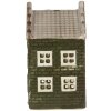 Clayre & Eef 6CE2301 Teelichthalter Haus 7x7x14 cm Grau-Grün