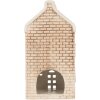Clayre & Eef Suport Lumânare Casă 9x10x19 cm Dolomit Rustic